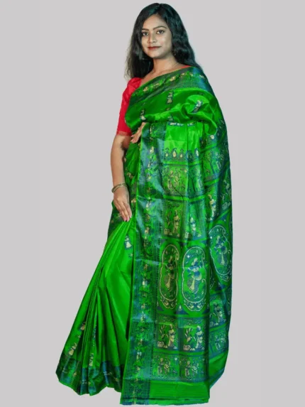 green-baluchari-saree-image