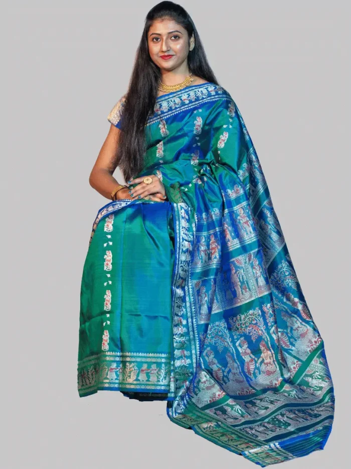 peacock-green-baluchari-saree-image-three