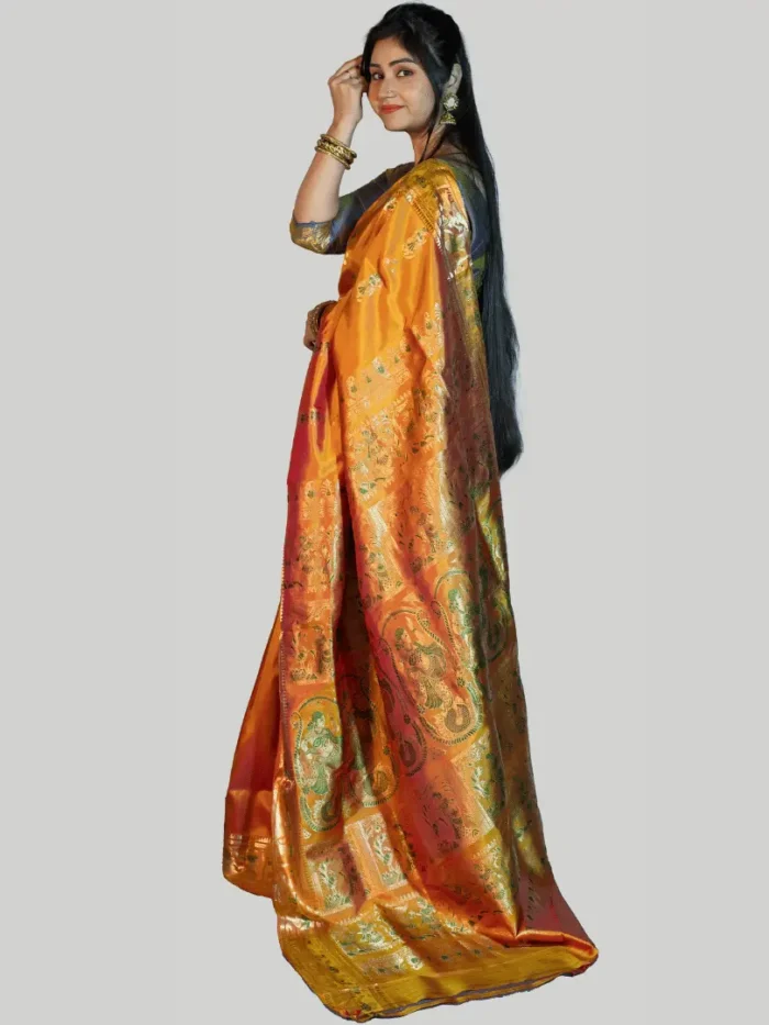 yellow-swarnachari-saree-image-two